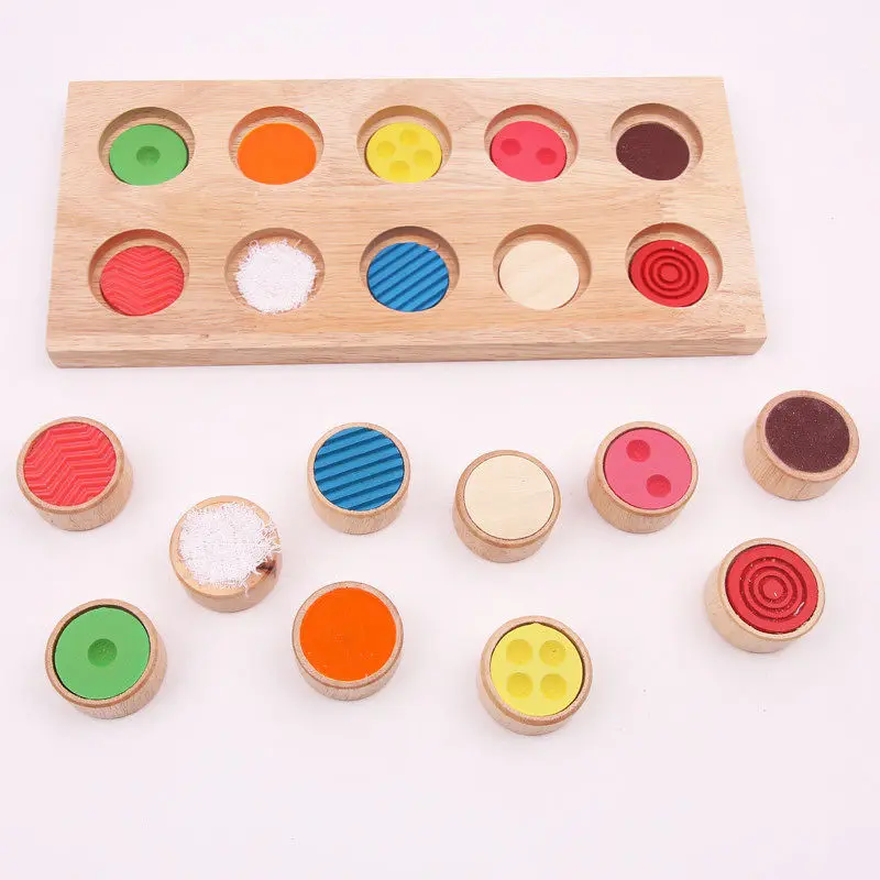candice guo! educational wooden toy Montessori wisdom shape match board colorful block sensory touch game kids birthday gift 1pc | Игрушки и