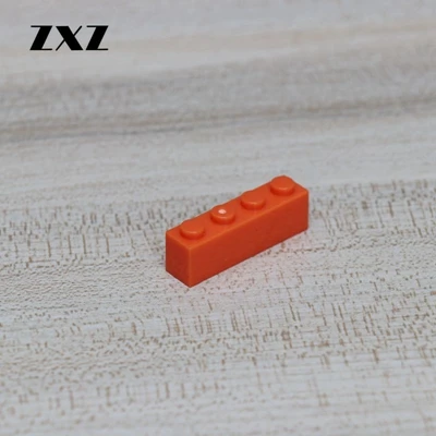 Orange MOC детские образовательные игрушки блоки пластиковые детали для конструктора 1x4 совместимый с лего 3010 части игрушки для девочек мальчиков 1000 шт - Цвет: Orange