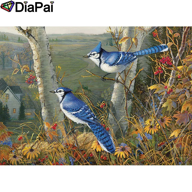 

DIAPAI 5D DIY Diamond Painting 100% Full Square/Round Drill "Animal bird" Diamond Embroidery Cross Stitch 3D Decor A21889