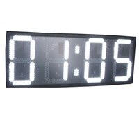 large size white color remote control 16inch 4digits 12h24h real time hhmm wall mountiong led clockhst4 16w