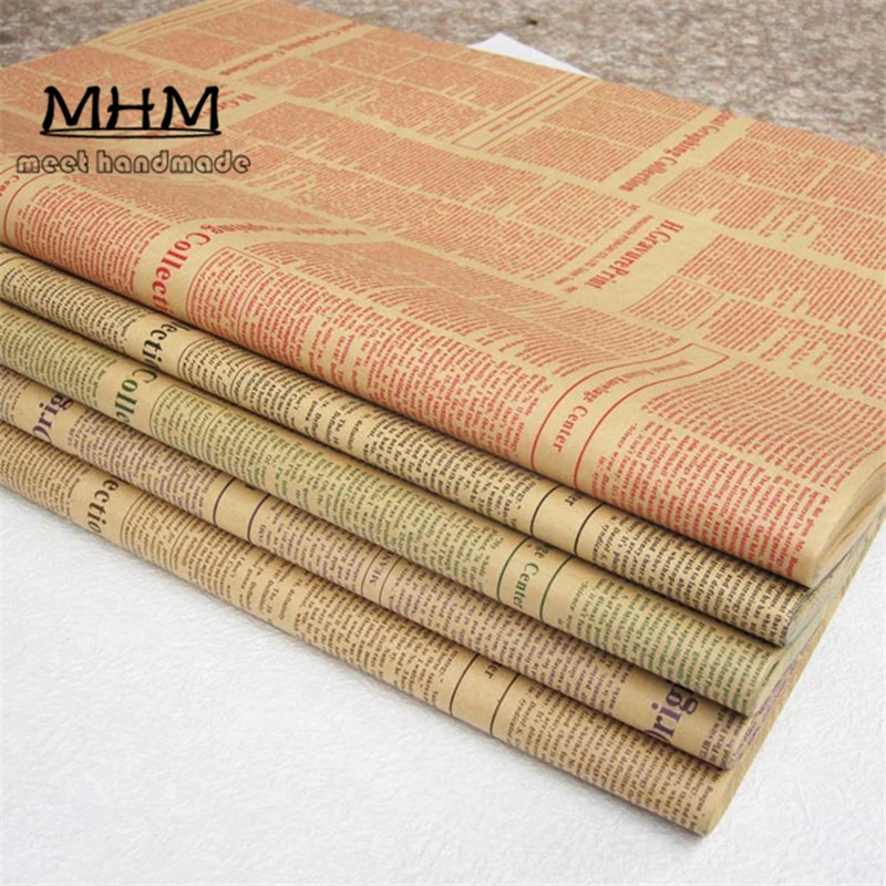 53*75 см бумага для упаковки газетных цветов подарочная упаковка Двусторонняя