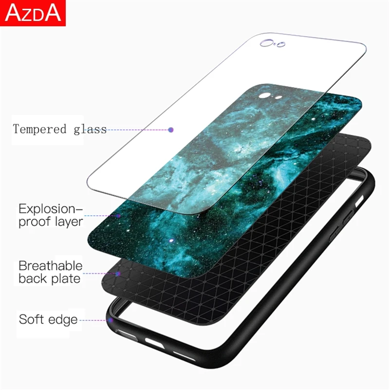 Чехол из закаленного стекла со звездным небом для Xiao mi Red 5 Plus 6A S2 Note 4X5 6 7 K20 Pro A2 8 SE