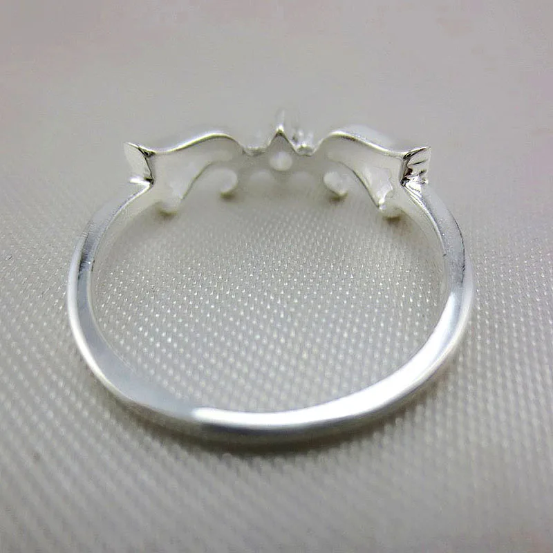 Ангел-хранитель 925 серебряные кольца для Для женщин прозрачный циркониевое