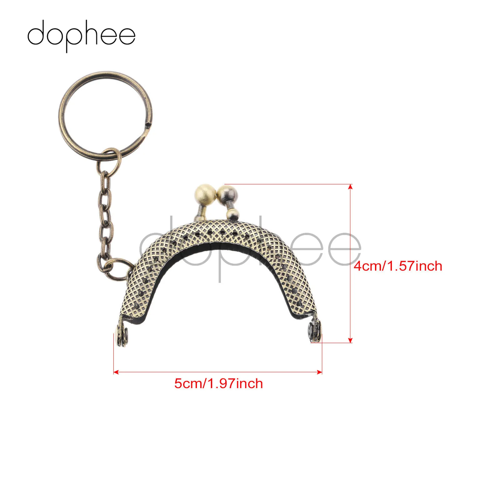 Dophee 5 шт. см сумочка для монет с аркой стильная металлическая рамка поцелуй замок