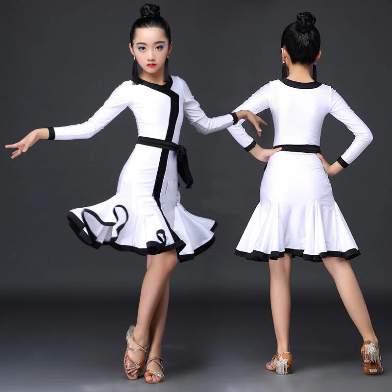 Фото Платье для латинских танцев девочек детское платье профессиональных