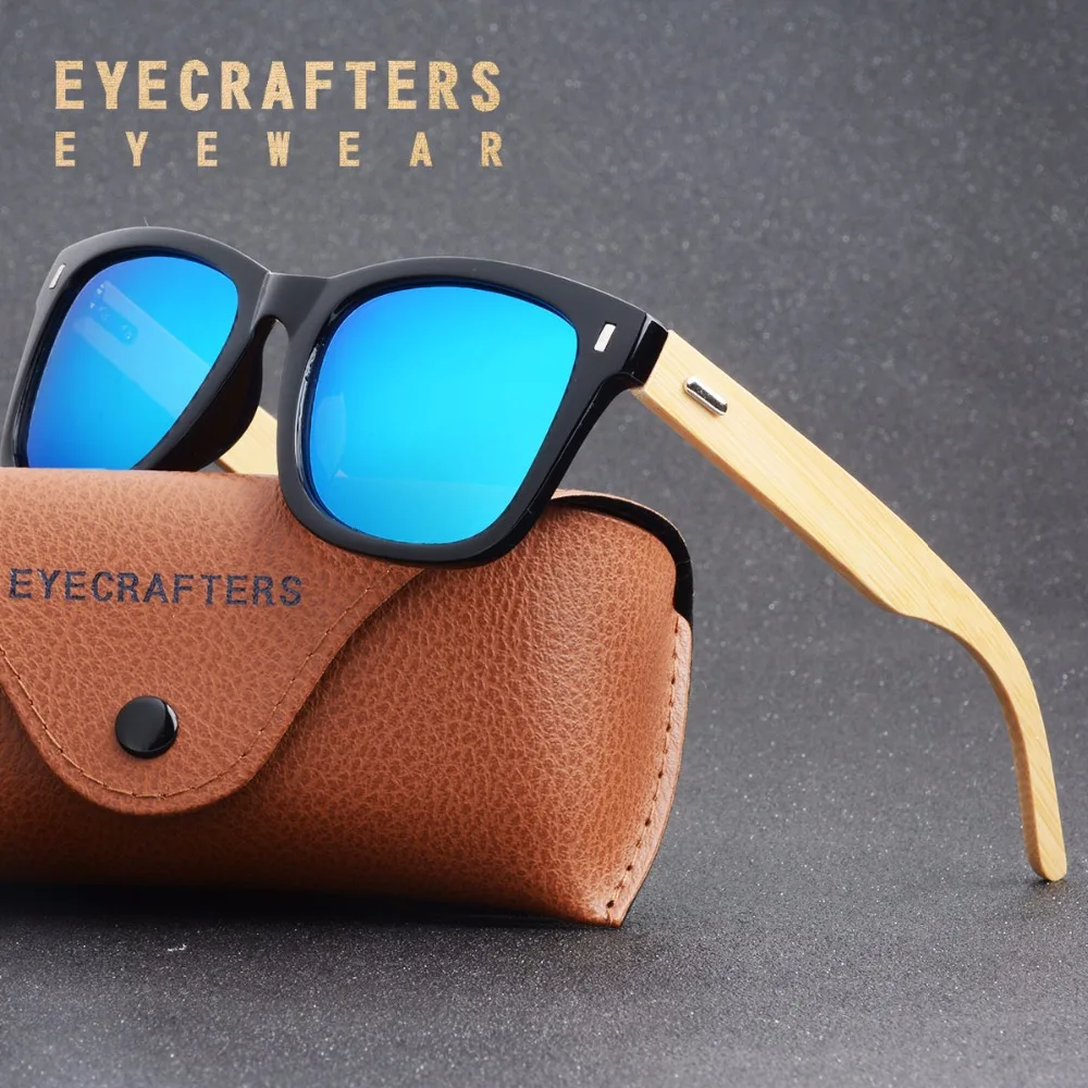 Eyecrafters 2020 Ретро бамбуковые деревянные солнцезащитные очки поляризованные мужские женские брендовые
