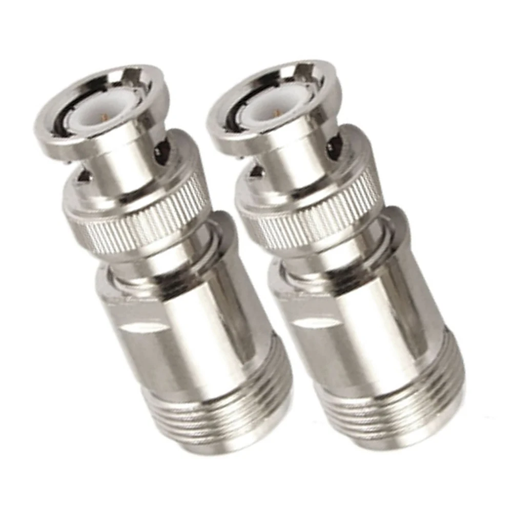 HHTL-2 Pcs N Type Female to BNC Male RF Coaxial Coax Adapter Connector Silver | Обустройство дома