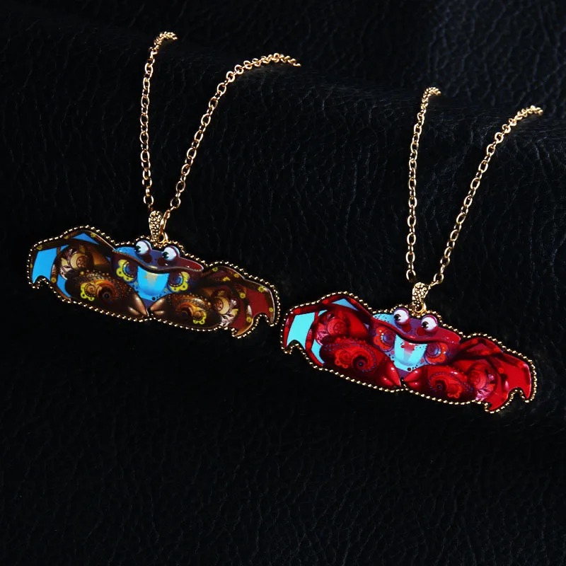 6 шт./лот красочные Краб симпатичный кулон колье ювелирные изделия девушки