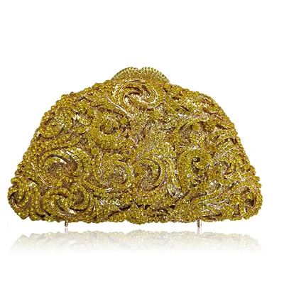 Роскошные женские золотые вечерние сумочки свадебные кошельки с цепочкой клатчи