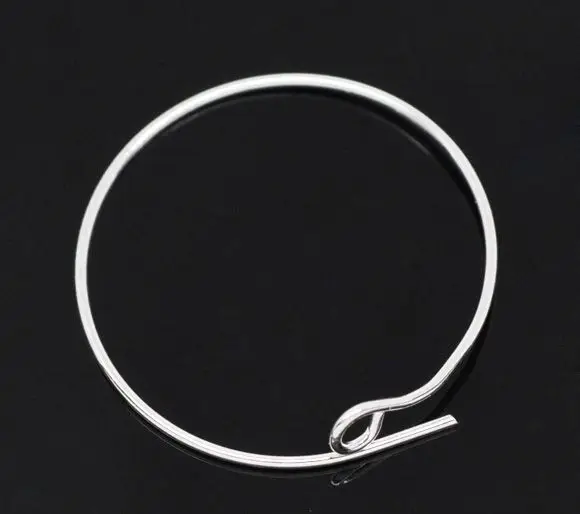 

DoreenBeads серебристый цвет Бокал Шарм Кольца/Серьги 25 мм, 200 Шт.