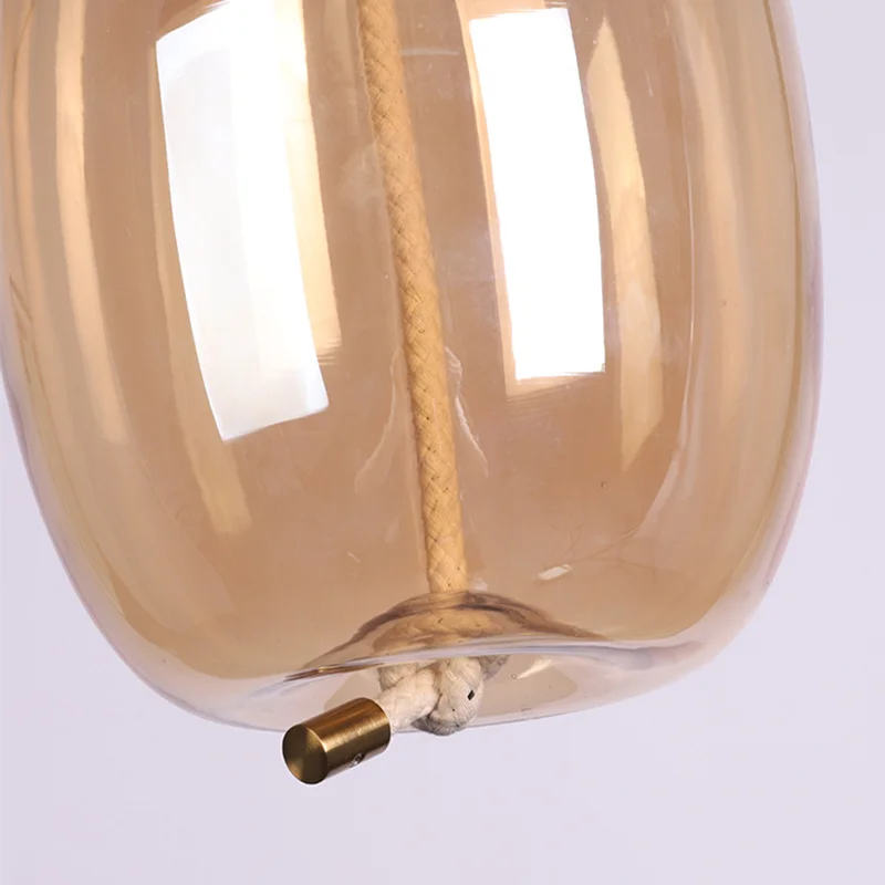 Moderna lámpara colgante BROKIS de cristal con nudo, lámpara colgante de cuerda, diseñador de luces para barra de café, triangulación de envíos