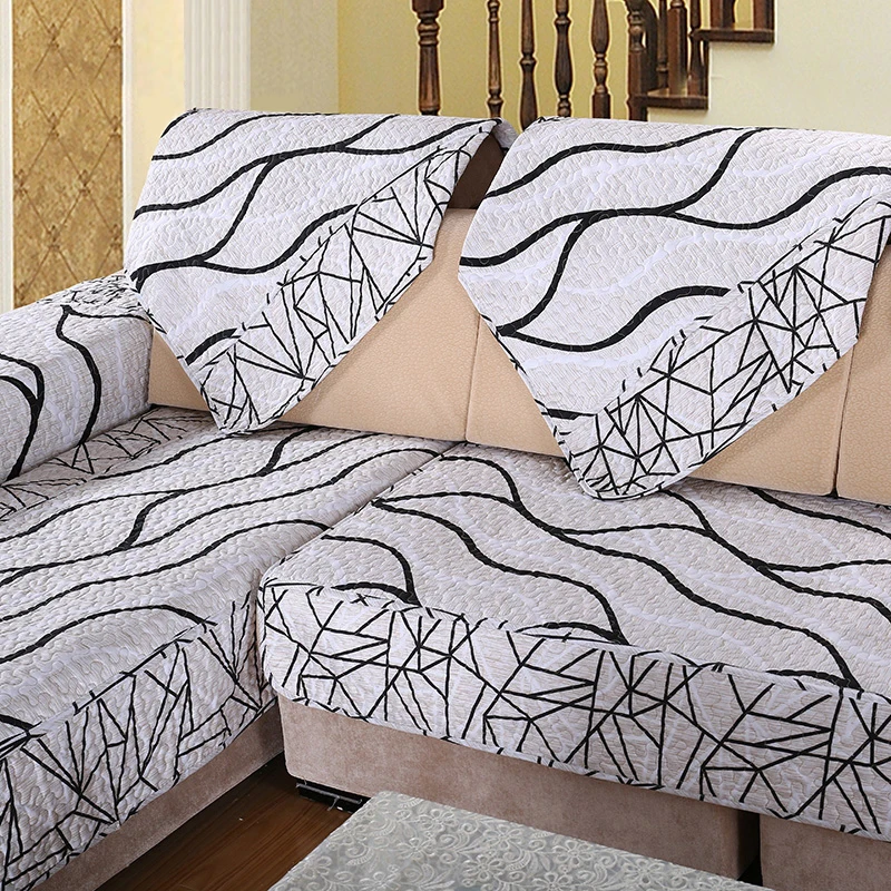 1 шт. чехол для дивана полотенце черно белый полосатый секционные Чехлы