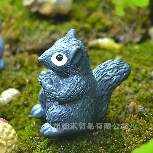 

10pcs/lot mini solid squirrel 22mm resin kawaii crafts DIY wedding decorations dollhouse christmas