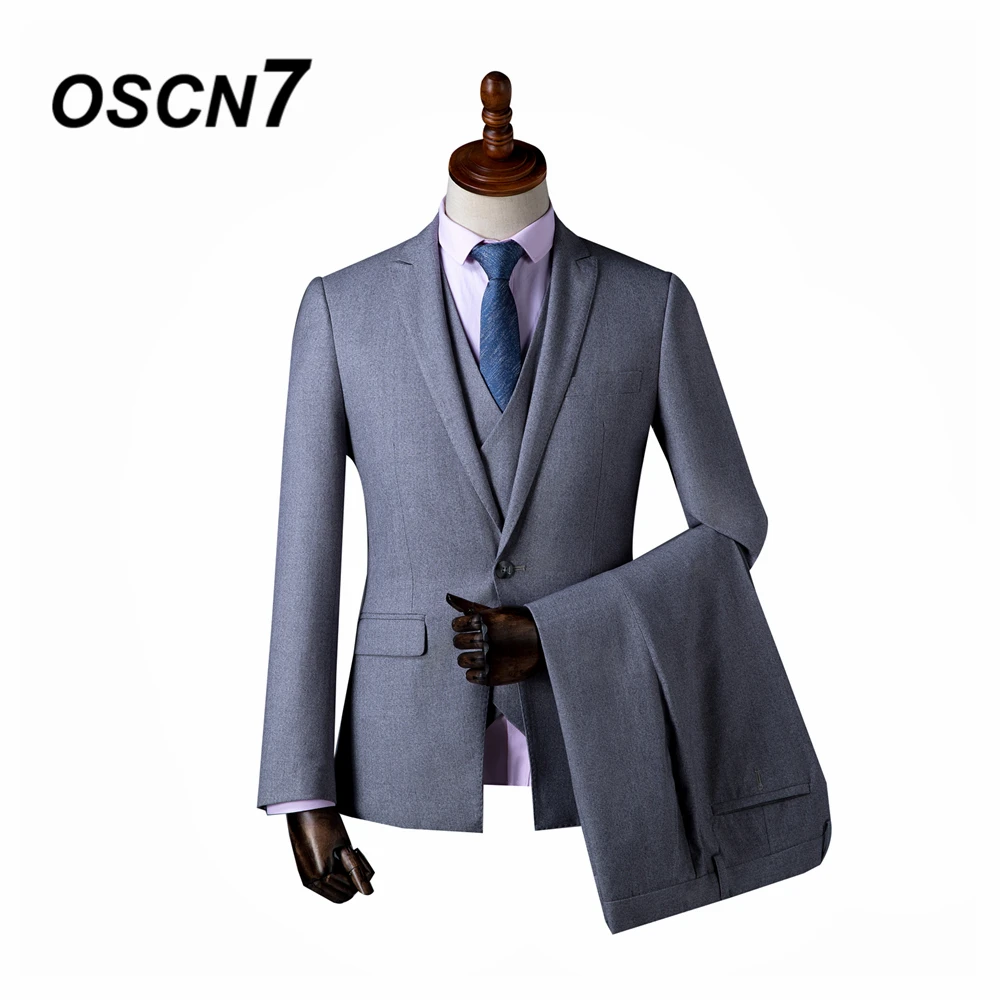 OSCN7 2019 заостренный лацкан Костюмы Под заказ для мужчин Slim Fit - Цена: 