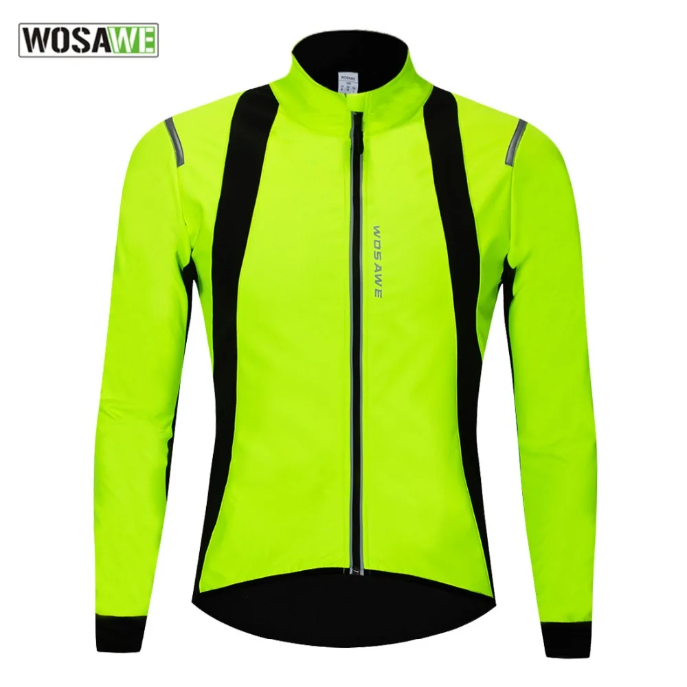 WOSAWE Outdoor Fleece Cycling Jacket Men MTB Road Bike Jersey Windproof Warm Bicycle Jerseys Sport Coat Clothes | Спорт и