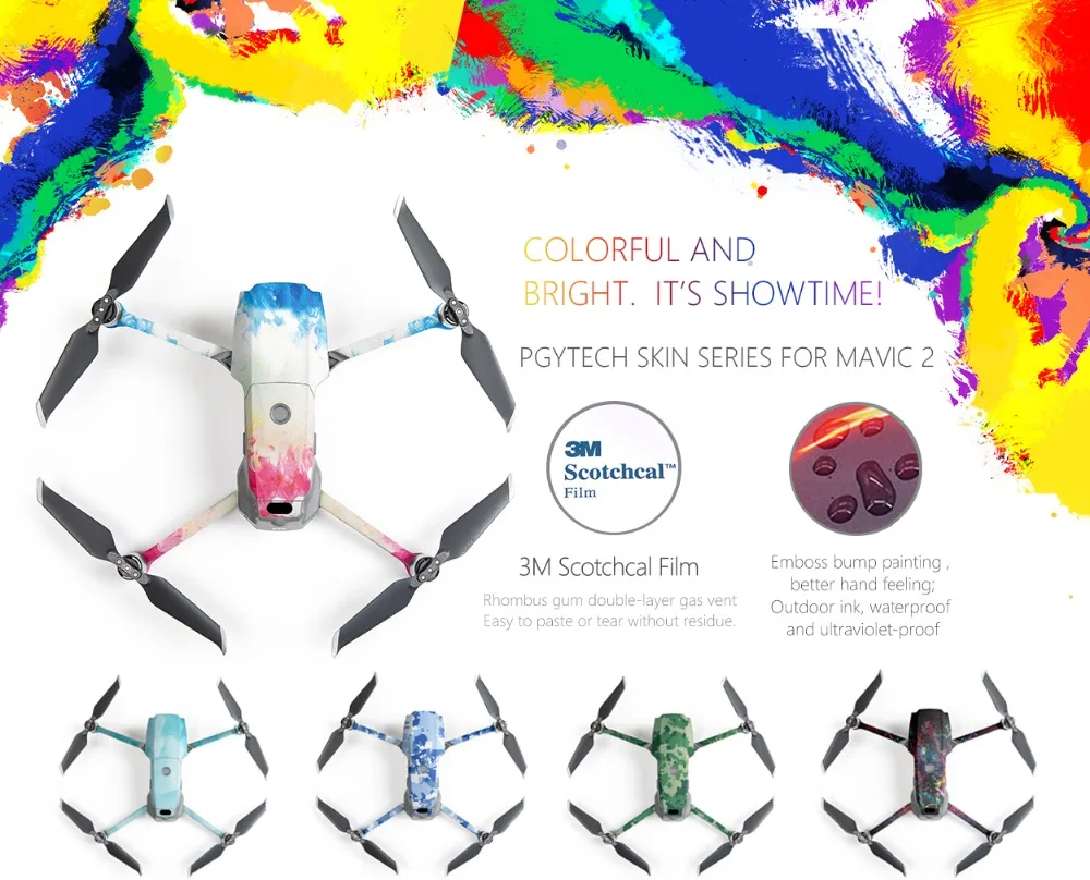 5 цветов, DJI Mavic 2, аксессуары, наклейка в виде акулы, Drone Body sticker, самолет, клейкие наклейки, кожа для DJI mavic 2 pro/zoom Drone