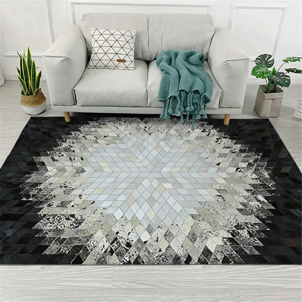 Скандинавские геометрические коврики для дивана фланелевый нескользящий коврик