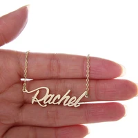 script pendant rachel name necklace for womengirl gold color stainless steel popular nameplate letters jewelry nl2406