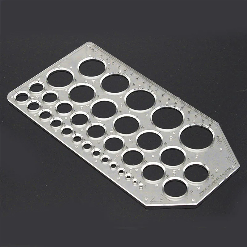 Новейшие Kicute пластиковые чертежи черчения круг шаблон линейка Математика