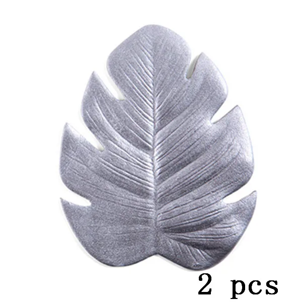silver 2pcs Креативный подстаканник ПВХ Кофе Золотой Серебряный мягкая черепаха чашка с листом коврики колодки Нескользящая настольная кухонная салфетка-подставка Аксессуары Декор для дома - Цвет: silver 2pcs