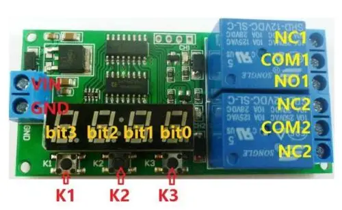 DC 5v/ 12V цифровой двойной программируемый реле управления таймер задержки цикла