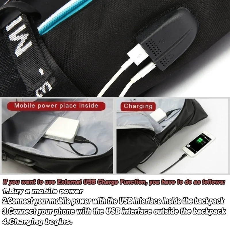 Многофункциональная зарядка через USB для подростков, мальчиков, студентов, девочек, школьные сумки, странные вещи, рюкзак, дорожная светящаяся сумка, сумка для ноутбука