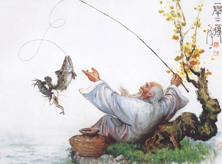 

Old man fishing Painting For Embroidery Needlework 14CT Counted Unprinted DIY Cross Stitch Kits Handmade Art Wall Decor