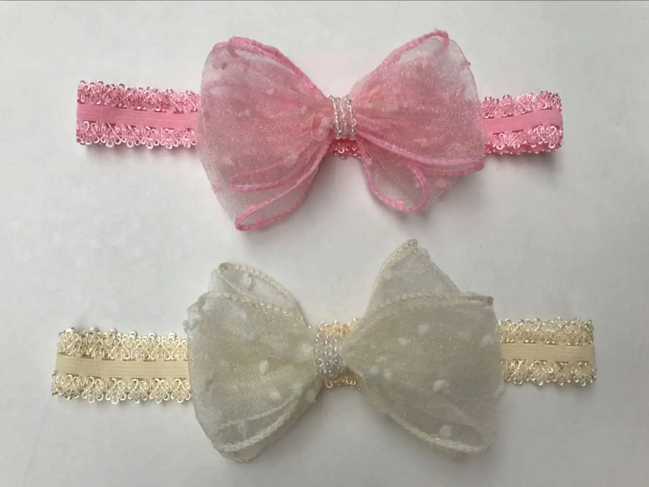 1 шт.. Детская Кружевная повязка на голову большой бант ободок с бабочкой цветок