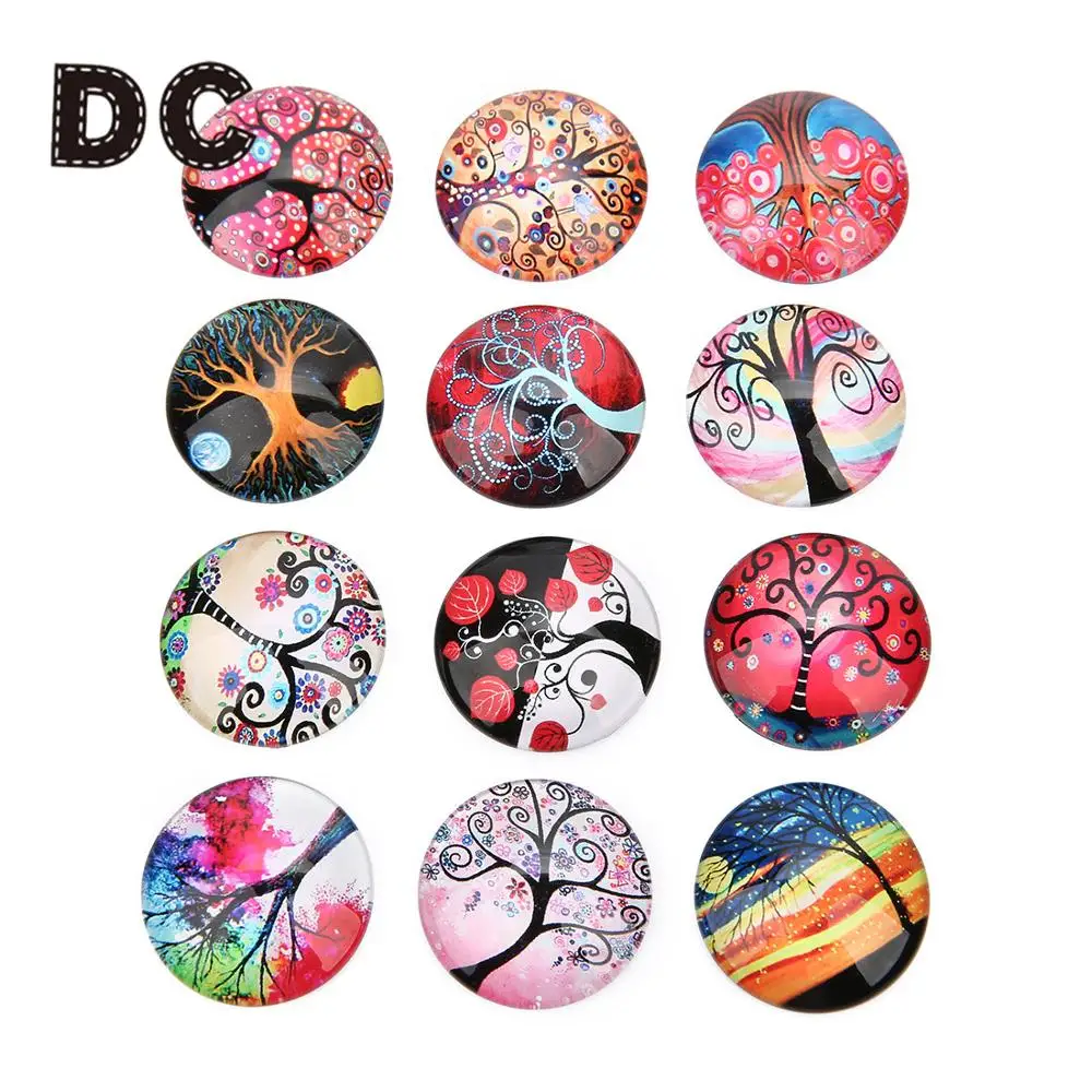 20 шт./лот Круглый Кабошон для дерева стеклянные ювелирные изделия Compon 10/12/14/18/20/25