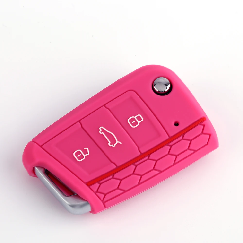 Забавный силиконовый резиновый чехол для ключей от автомобиля Polo 2016 2017 2018 Golf7 MK7