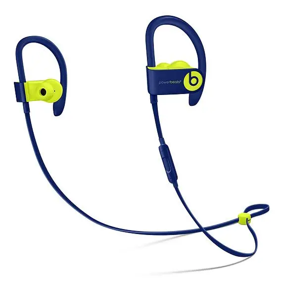 Powerbeats3 мобильные гарнитуры бинауральные крючки уха внутри звук синий лайм