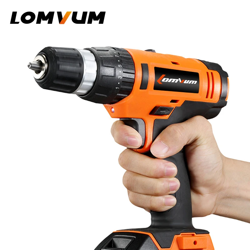 LOMVUM 12V перезаряжаемая литиевая/батарея электрическая бытовая отвертка