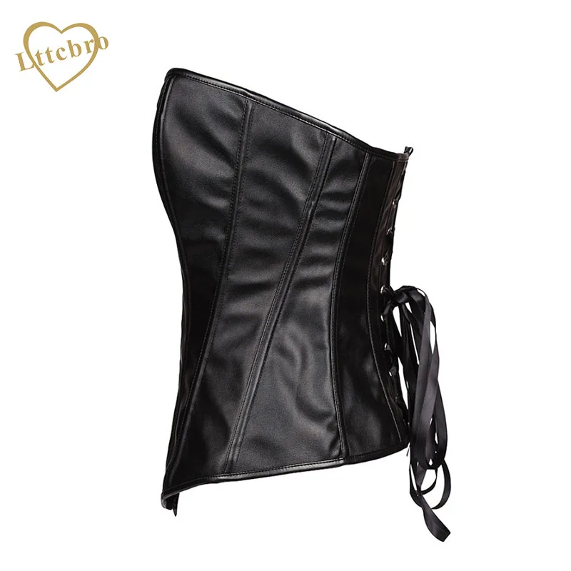 Корсет из искусственной кожи на молнии для тренировок по талии размера плюс