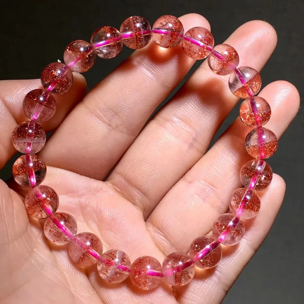 Подлинная натуральная Lepidocrocite кварц красный супер семь прозрачный 8 2 мм круглый