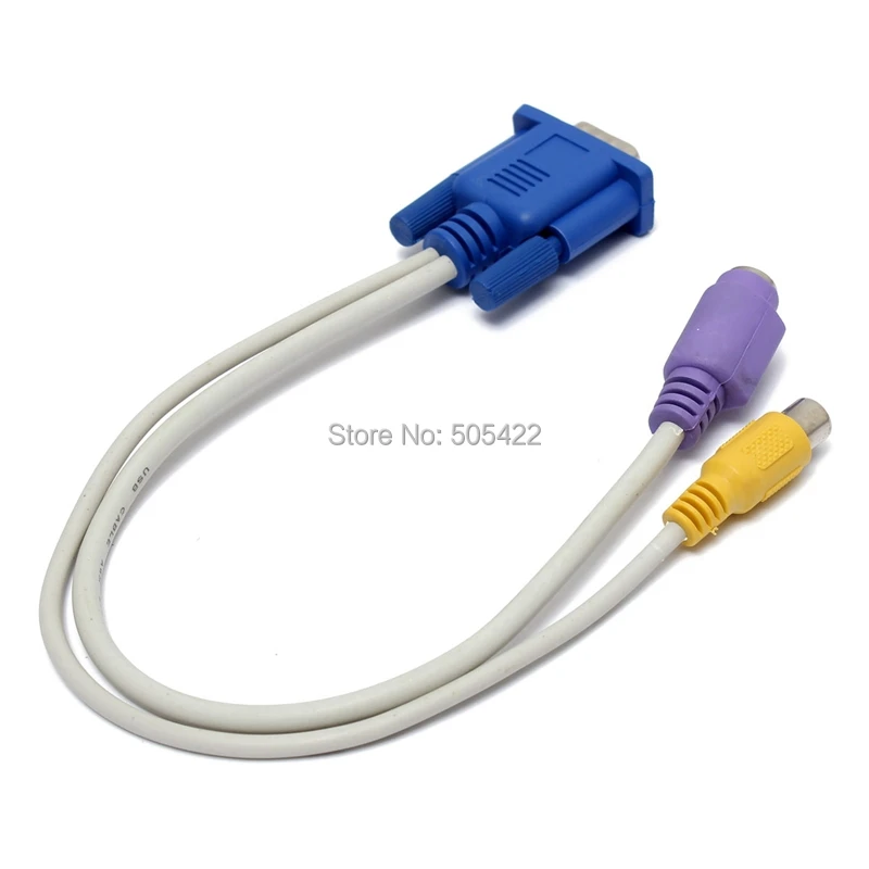 Адаптер VGA SVGA в S Video совместимый кабель преобразователь для ТВ ПК ноутбука|cable for