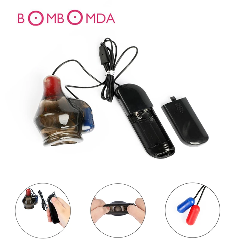 

Male Foreskin Glans Trainer Vibrating Penis Extender 7 Mode Adult Delay Sex Toys For Men Cock Dual Bullet Vibrators Masturbation