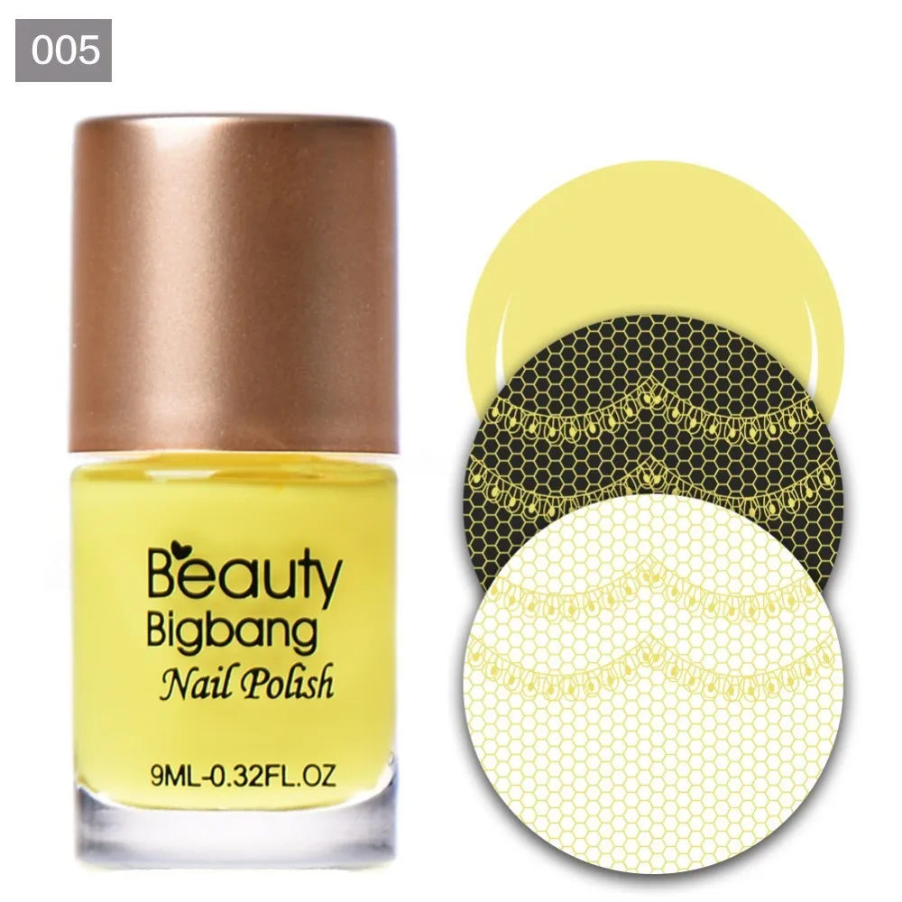 BeautyBigBang 9 мл белый лак для стемпинга ногтей печать лак для пластина для стемпинга для нейл-арта прочный лак для ногтей гель для ногтей - Цвет: 5A