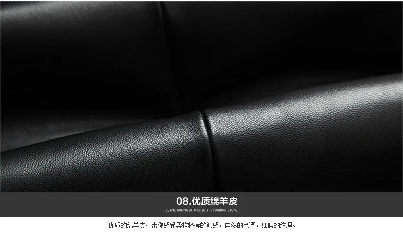 QT1615 Haining мужская кожаная куртка-пуховик N7121-P980
