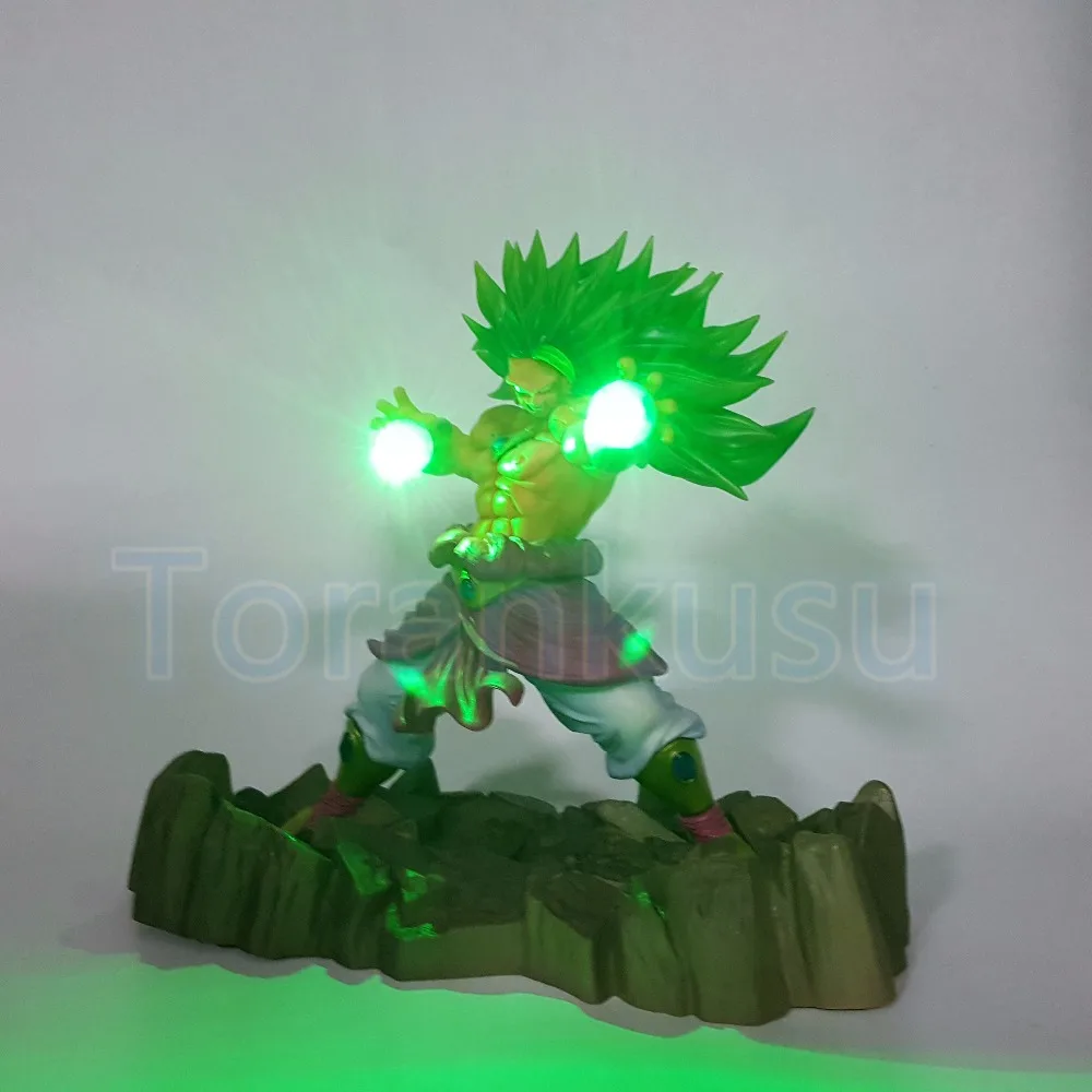 

Dragon Ball Z Action Figure Broly Power UP Led Light DIY Display Toy Esferas Del Dragon Toy Kamehameha Broli DBZ+Light DIY120