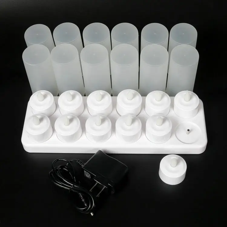 Набор из 12 с дистанционным управлением Перезаряжаемые беспламенная короткая