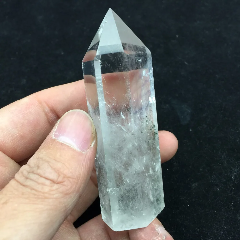84g Natural Clear Healing Quartz Crystal Polished Single Points Vogel Wand Reiki Ornaments 2019 new Products | Дом и сад