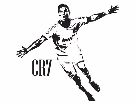 CR7 Ronaldo футбольная звезда спальня декоративные настенные наклейки ПВХ охраны