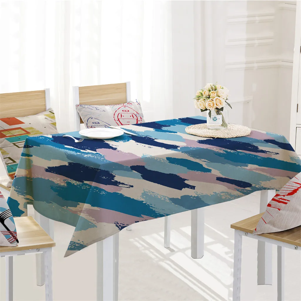 Креативная скатерть с принтом граффити льняная нежная для кухни банкета