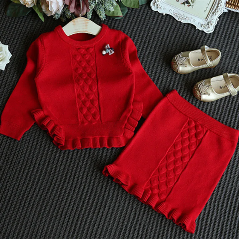2017 Весна осень одежда для маленьких девочек комплект одежды из хлопка с