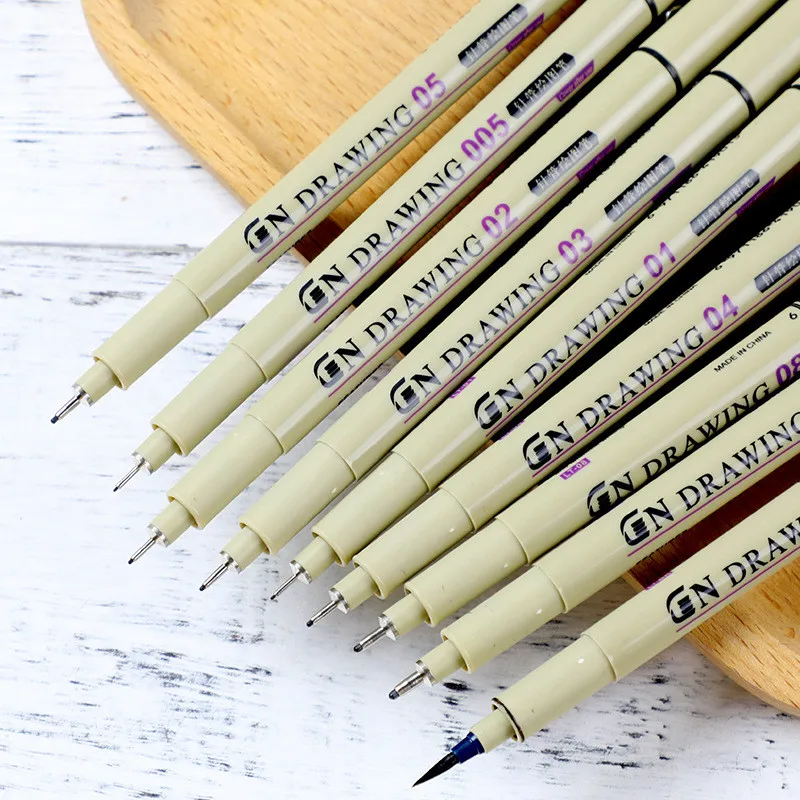 Маркеры для чернил Black Fineliner художественные маркеры водонепроницаемые товары