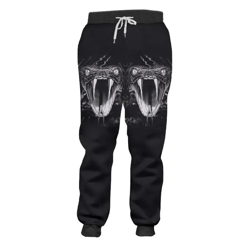 UJWI мужские спортивные штаны для бега с 3d принтом со змеиным животным модные
