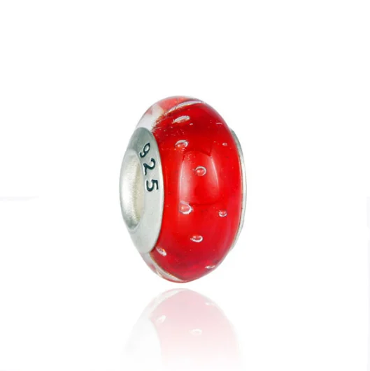 Fit Pandora очаровательные серебряные 925 оригинальные бусины для изготовления ювелирных изделий на День святого Валентина Joyas Mary Poppins Bijoux A-018 - Цвет: Красный
