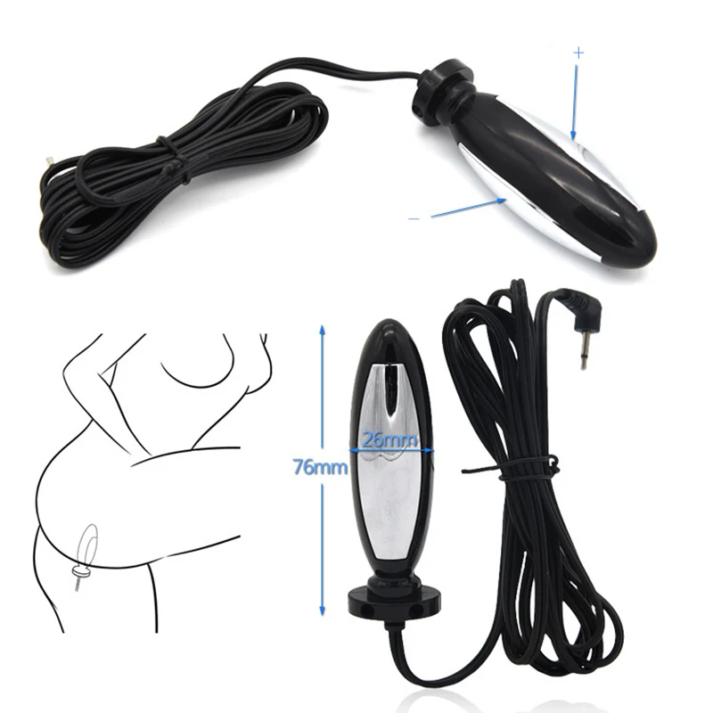 Электрический шок анальные бусины фаллоимитатор электро импульс фотомассажер