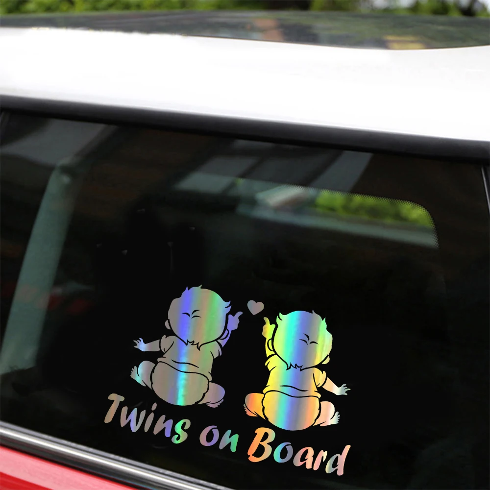 Детская Наклейка на борту автомобиля наклейки для Twin Kids in Car Styling наклейка бампер