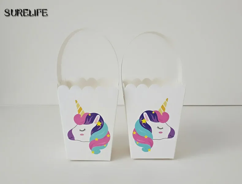 50 шт. коробка для конфет в виде единорога бумажные подарочные пакеты пакет на